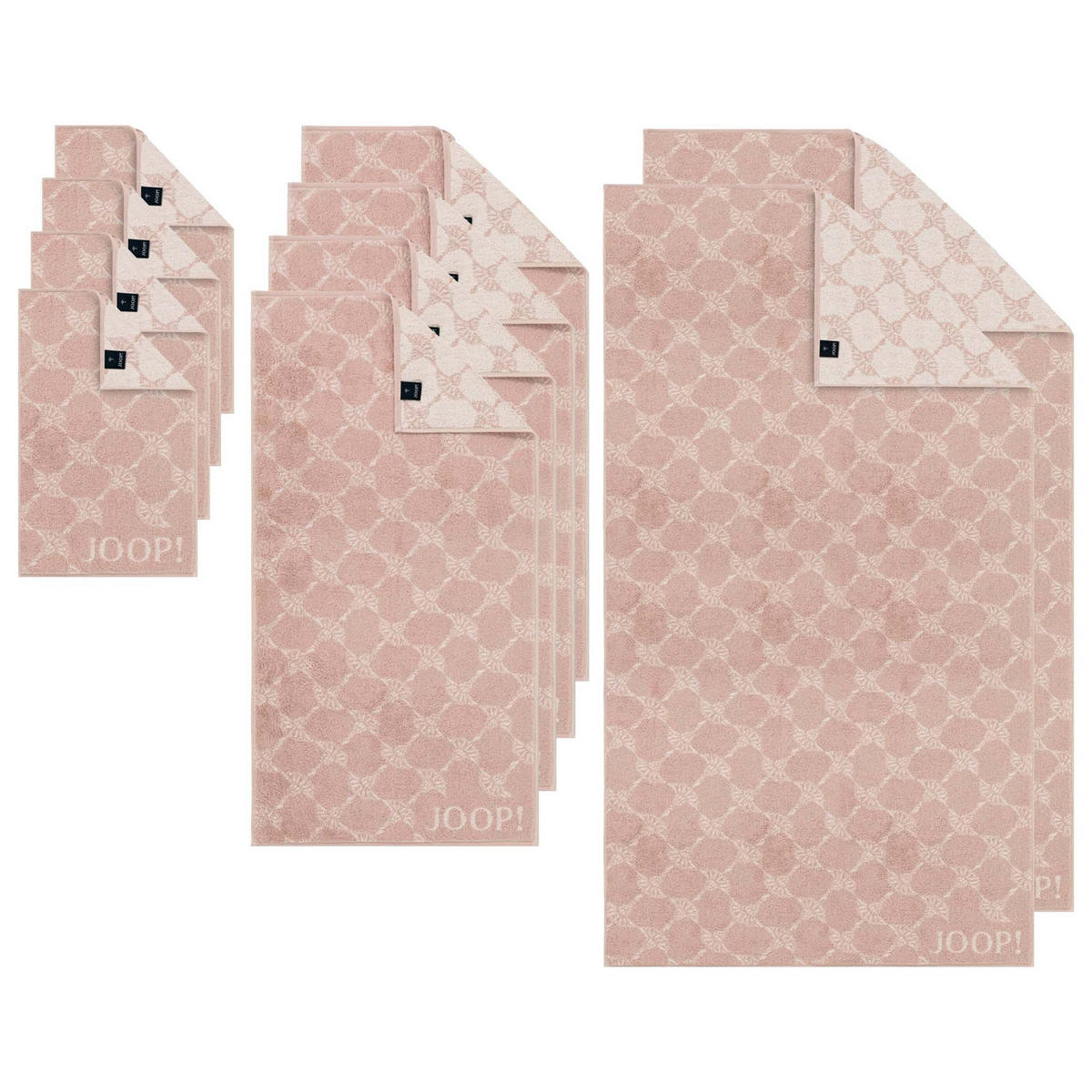 HANDTUCH Unisex Rosa Baumwolle 10er Pack - Rosa, Textil (60/120cm) - Joop!