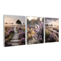 BILDERSET 3er-Set 30x40 cm Landschaft lila beige - Beige, Kunststoff (30/40cm) - artissimo
