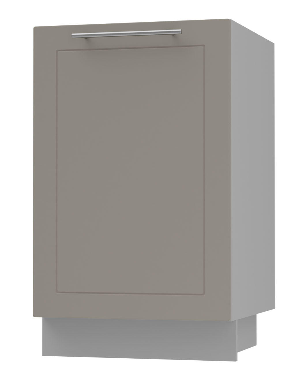 KÜCHENUNTERSCHRANK Kvantum D1D/50 Beige Matt / Grau Matt 50 / 50 / 82cm - Beige/Grau, Holz/Holzwerkstoff (50/82/50cm) - Feldmann-Wohnen