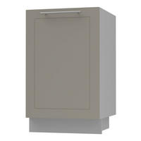 KÜCHENUNTERSCHRANK Kvantum D1D/50 Beige Matt / Grau Matt 50 / 50 / 82cm - Beige/Grau, Holz/Holzwerkstoff (50/82/50cm) - Feldmann-Wohnen