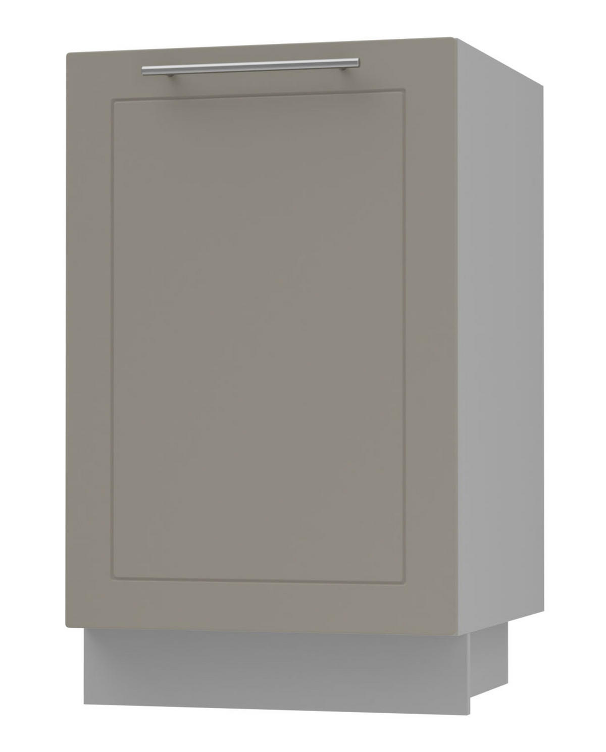 KÜCHENUNTERSCHRANK Kvantum D1D/50 Beige Matt / Grau Matt 50 / 50 / 82cm - Beige/Grau, Holz/Holzwerkstoff (50/82/50cm) - Feldmann-Wohnen