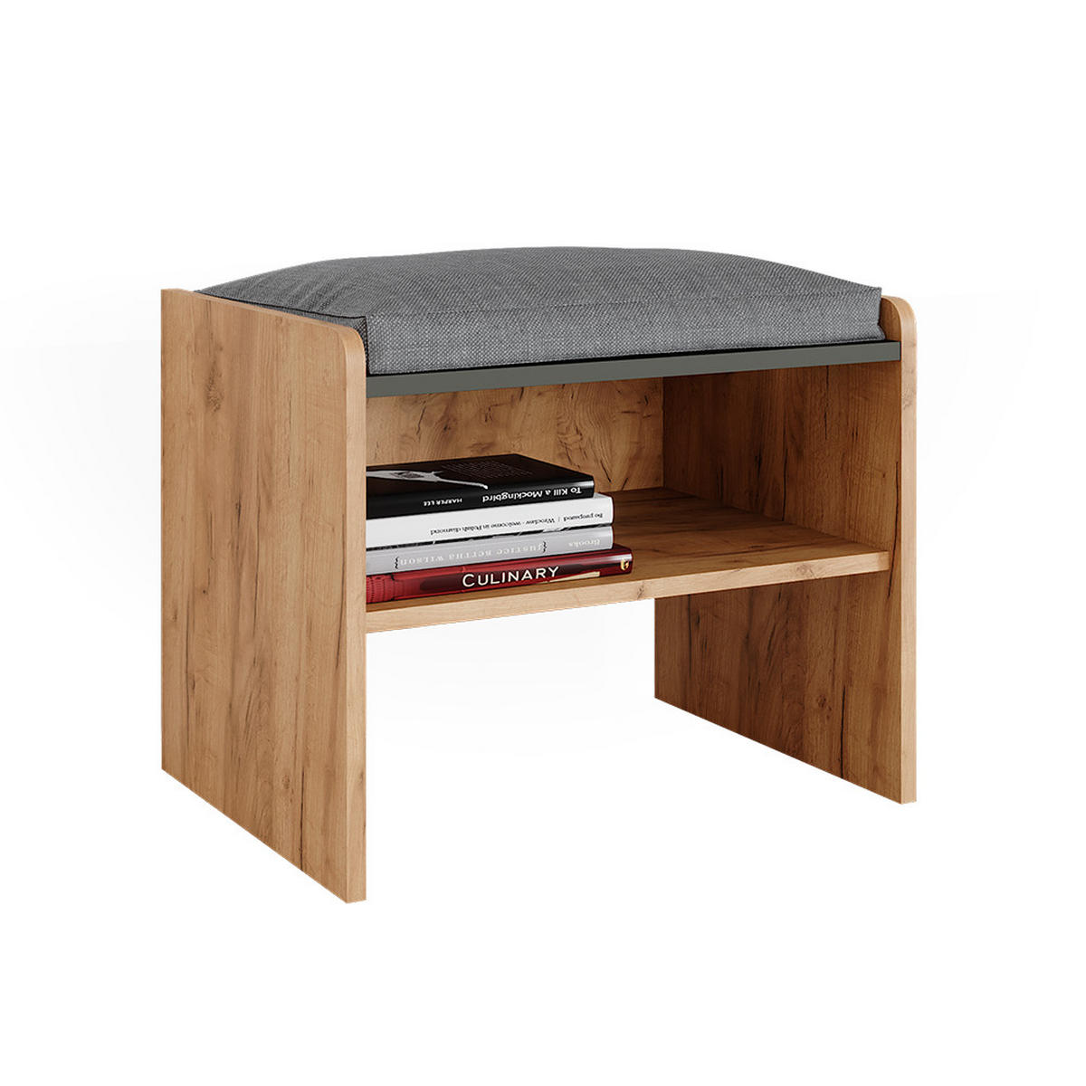 LAVICE DO JÍDELNY DO ROHU Roman Zlatý dub power/antracit - Sonoma dub/antracitová, kompozitní dřevo (53.5/45.5/41.1cm) - Vicco