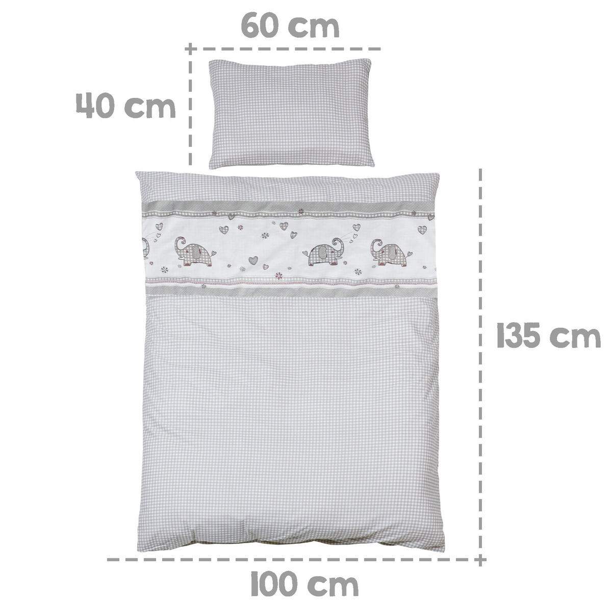 BABYBETT Elefant 70 x 140 cm weiß - Weiß, Holzwerkstoff (70/140cm) - Roba