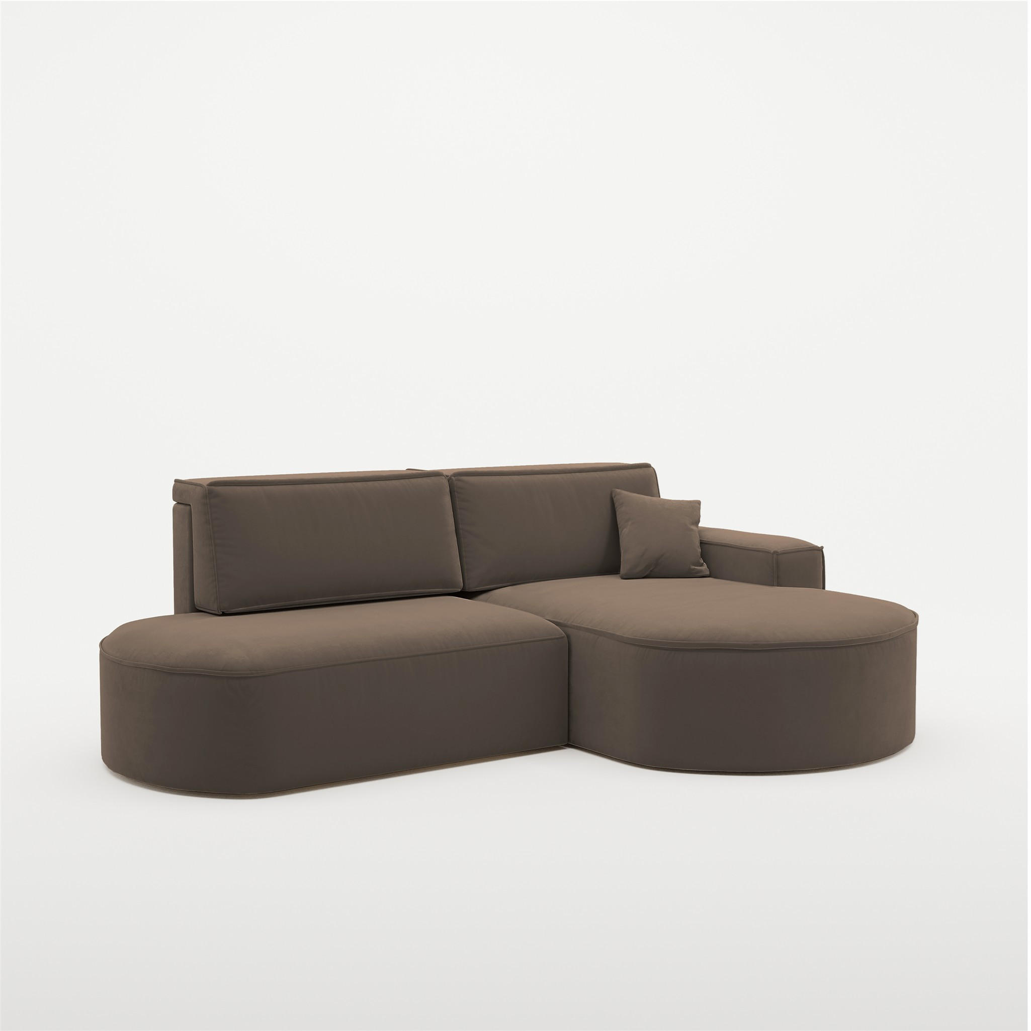 ECKSOFA Venedig Mit Schlaffunktion - Braun, Holzwerkstoff/Textil (278/179cm) - Fun Möbel