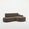 ECKSOFA Venedig Mit Schlaffunktion - Braun, Holzwerkstoff/Textil (278/179cm) - Fun Möbel