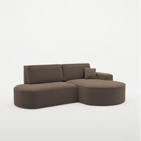 ECKSOFA Venedig Mit Schlaffunktion - Braun, Holzwerkstoff/Textil (278/179cm) - Fun Möbel