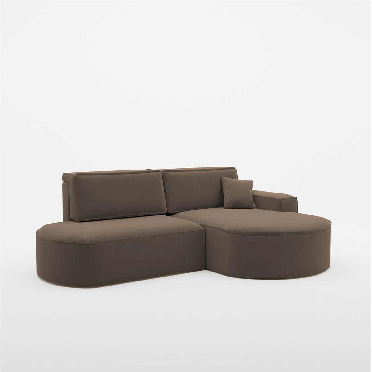 ECKSOFA Venedig Mit Schlaffunktion - Braun, Holzwerkstoff/Textil (278/179cm) - Fun Möbel