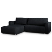 ROHOVÁ SEDAČKA TURIN černá - šedá/černá, dřevo/textil (265/183cm) - MASSENO