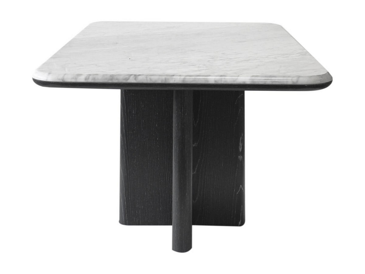 COUCHTISCH - 100 cm x 60 cm - marmor - schwarz, weiß Zaneska - Schwarz/Weiß, Stein (60/100/40cm) - Vente-Unique