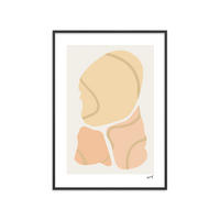 POSTER mit Rahmen N. Atelier - Trois Morceaux - Schwarz/Naturfarben, Holz/Papier (30/40cm) - Poster&Frame