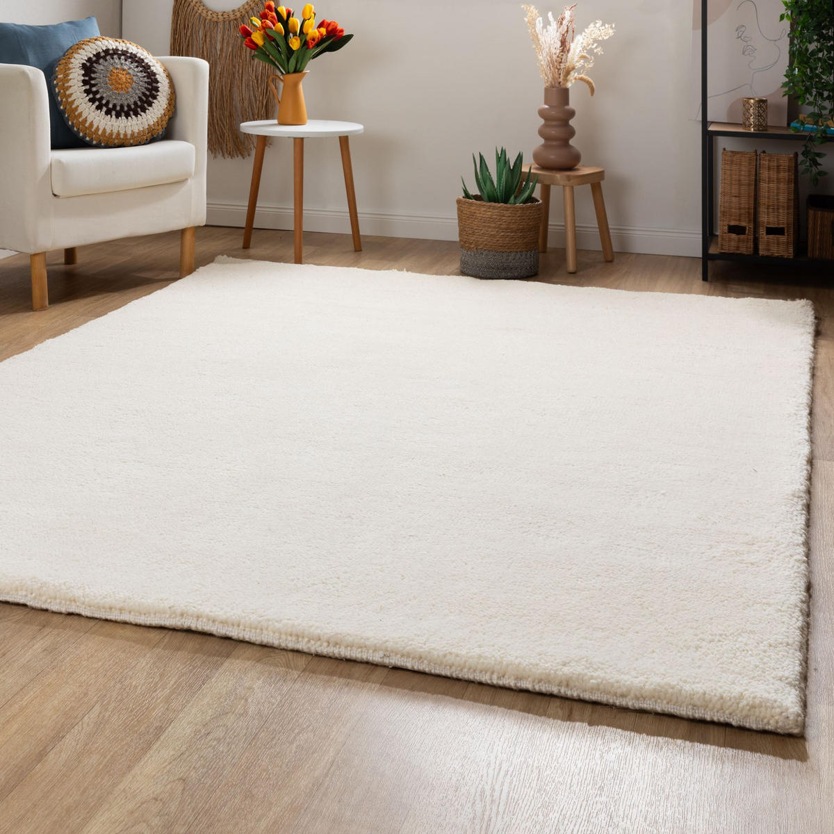 BERBERTEPPICH 60/90 cm Taza - Creme, Naturmaterialien (60/90cm) - Steffensmeier