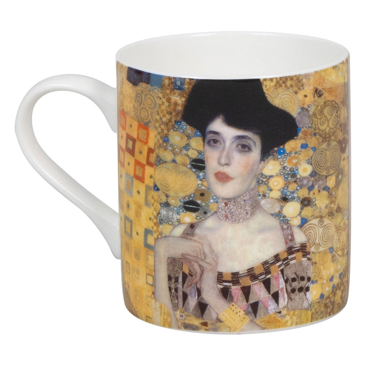 KAFFEEBECHER Adele Bloch Bauer - Gustav Klimt - Naturfarben, Keramik (0.39L) - Könitz