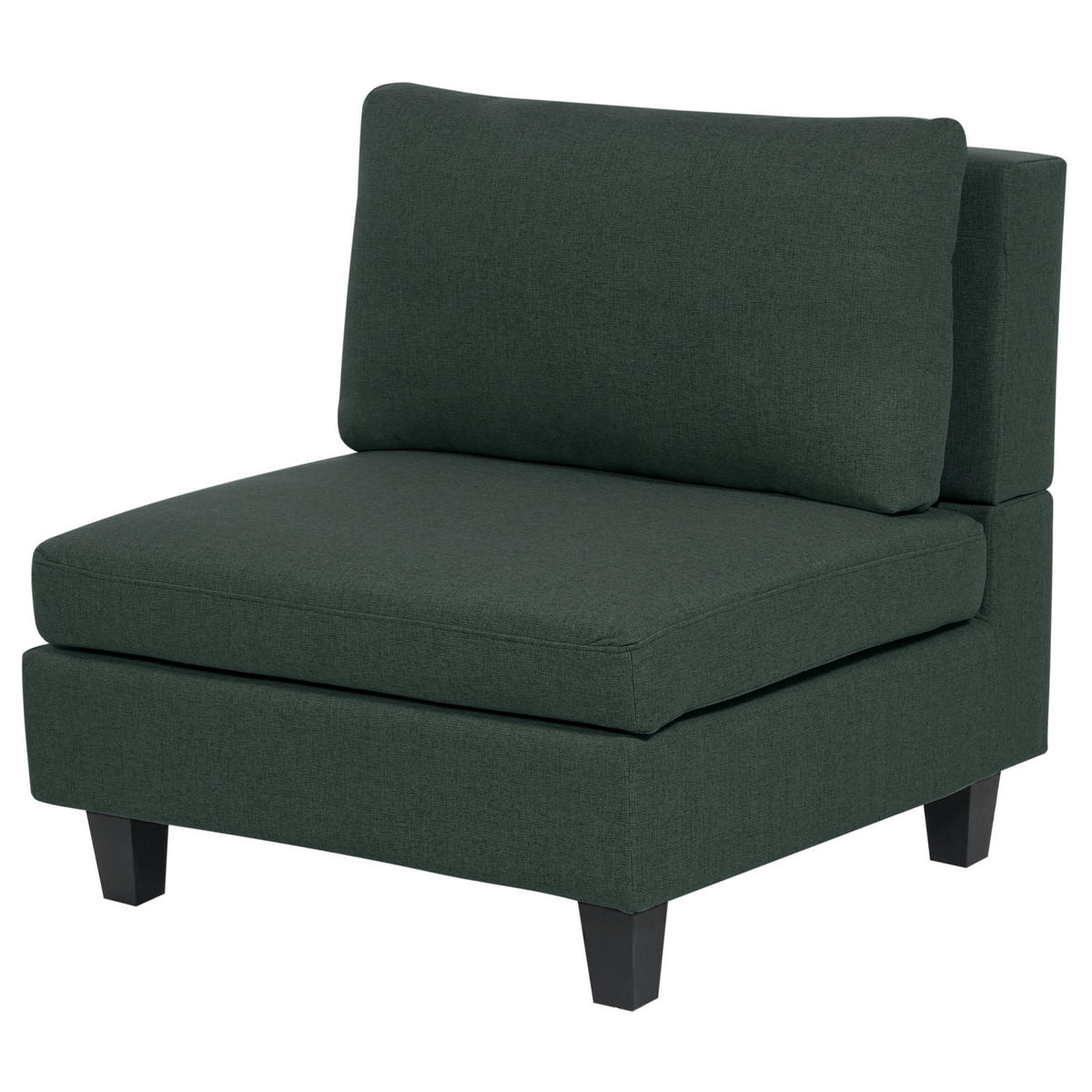 MODULÁRNÍ POHOVKA 5-místná Tvar U Tmavě zelená Látka Unstad - zelená barva, textil (228/72/76cm) - Beliani