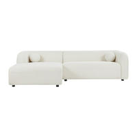 SOFA - 5 Personen - stoff - elfenbeinfarben Ovotas - Weiß, Holz/Textil (270/70/160cm) - Vente-Unique