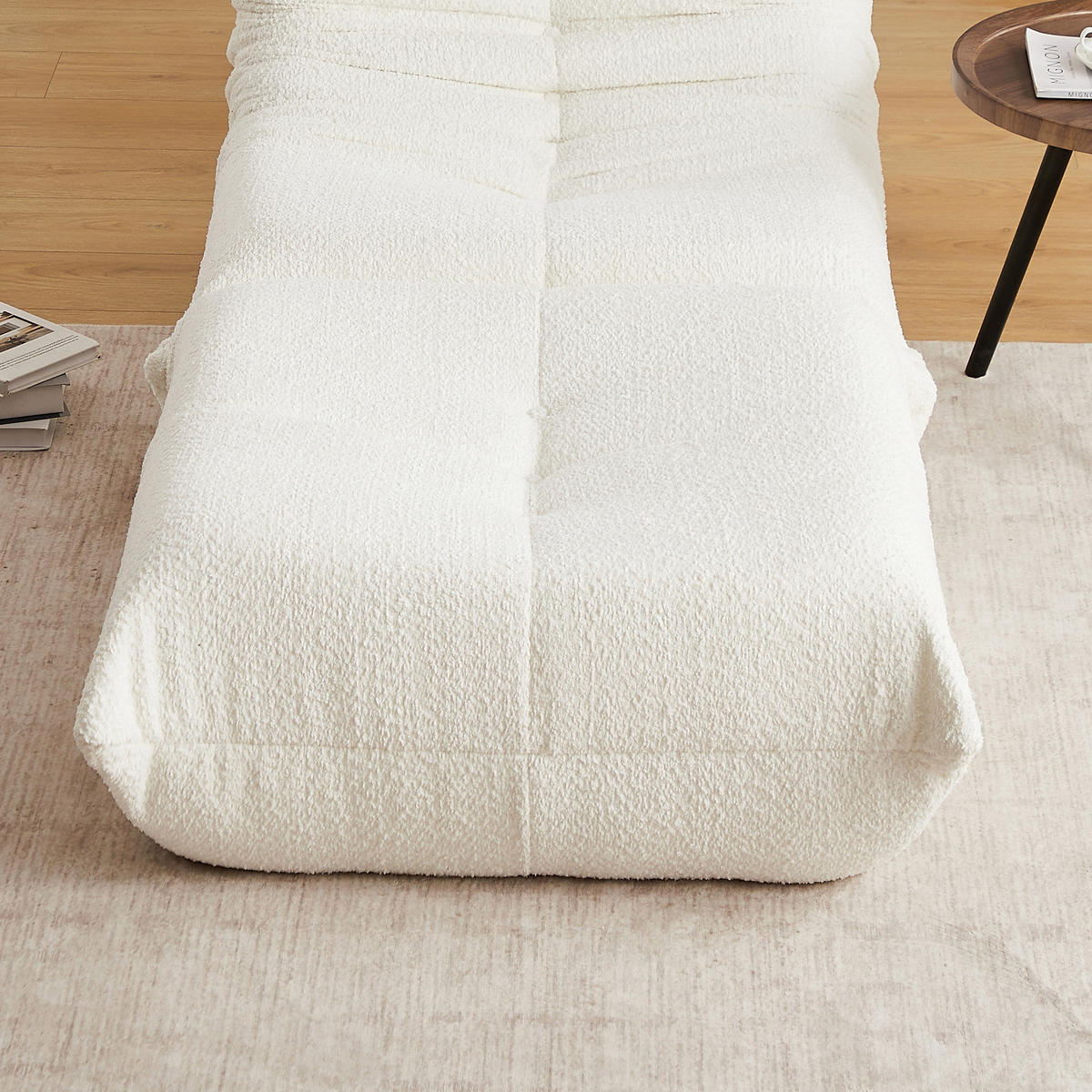 SITZSACK Chenille Beige rutschfest - Beige, Textil (94/34/83cm) - WISHDOR