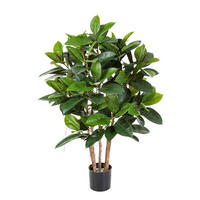 KUNSTBAUM Künstlicher Gummibaum - Laura 120 cm - Naturfarben, Kunststoff (120cm) - aplanta