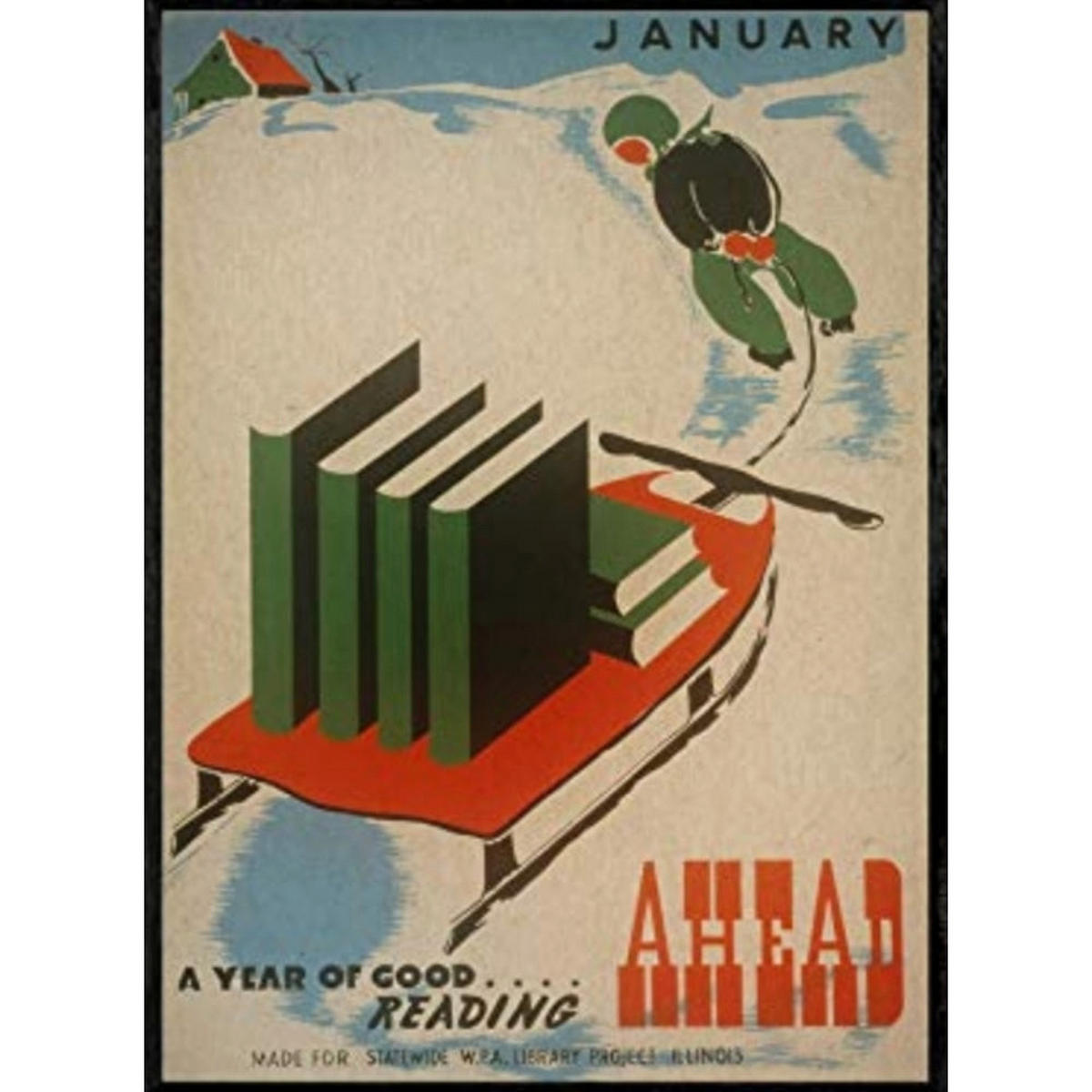 POSTER Bibliothek Nutzung A3 Rahmenlos - Klar, Papier (29.7/5/42cm) - Nacnic