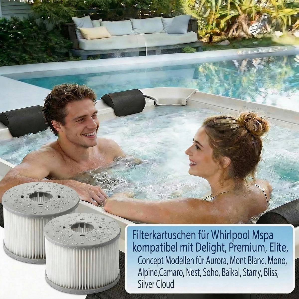 FILTERKARTUSCHEN 12er Set für Whirlpool ab 2020 - Grau, Kunststoff (11/7/11cm)