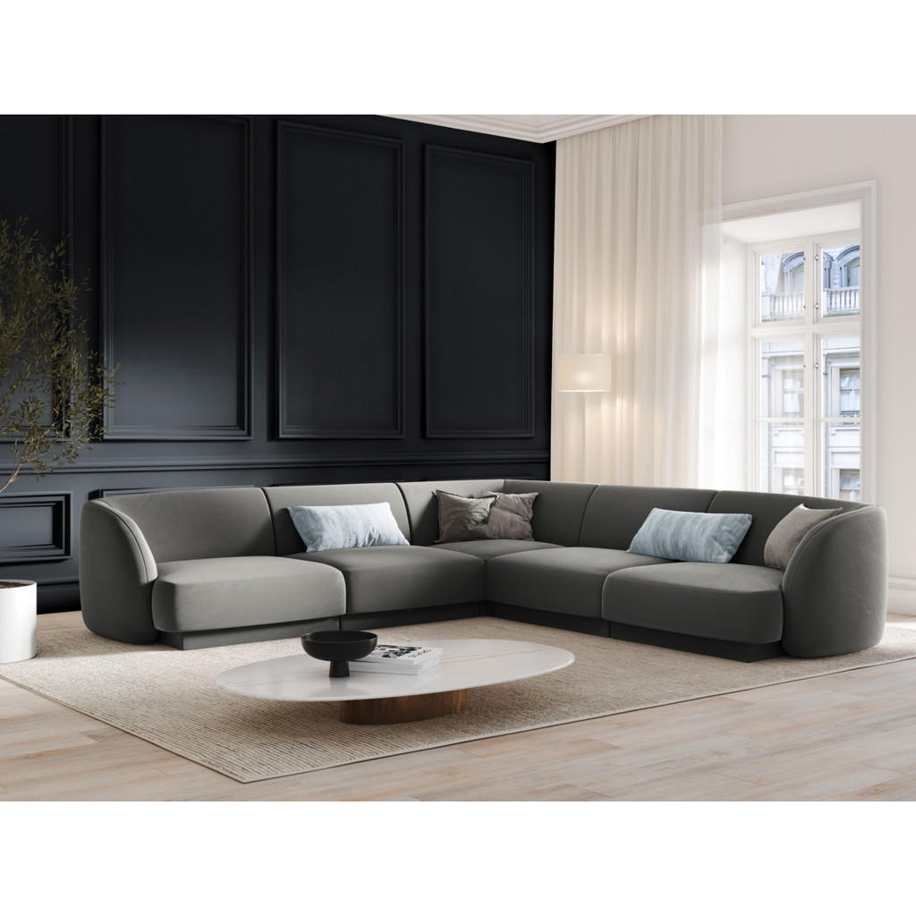 Thumbnail - Micadoni Wendbares-Ecksofa, Hellgrau, Textil, 5-Sitzer, L-Form, 255x255 cm, Hergestellt in Europa, Oeko-Tex®, Wohnzimmer...