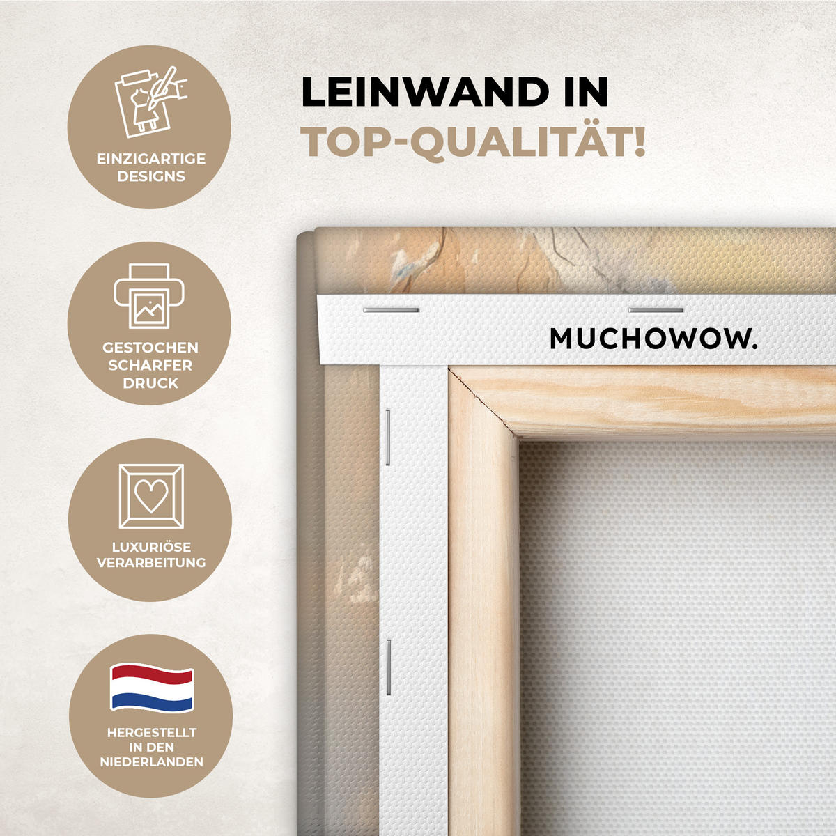 LEINWANDBILD Vögel - Zweig - Winter - Schnee 20x20 cm - Pastellblau, Textil (20/20cm) - MuchoWow