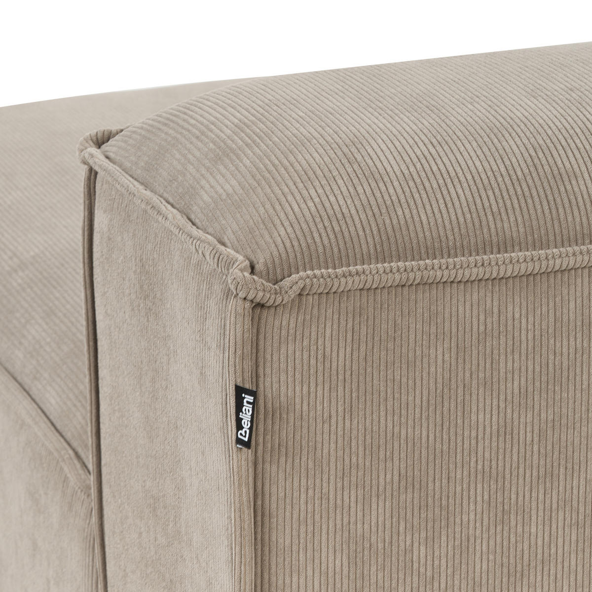 ČALOUNĚNÉ LEHÁTKO CHAISE LONGUE LEVOSTRANNÉ Manšestr Světle hnědé Ardal - černá/hnědá, textil (119/68/180cm) - Beliani
