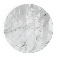 GLASPLATTE für Kamin Ø 70 cm - Weiß, Glas (70/70/0.4cm) - TULUP