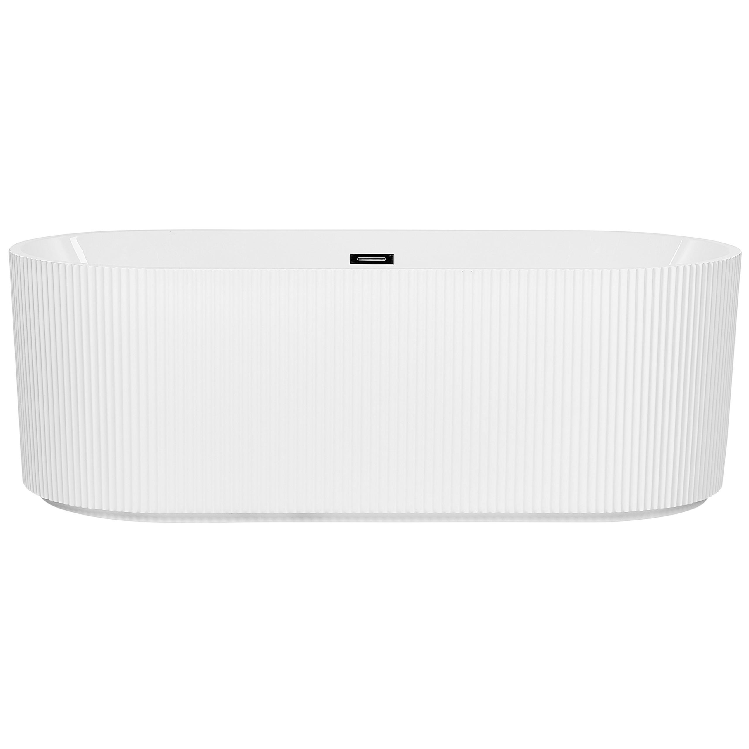 FREISTEHENDE BADEWANNE 80x169x58 cm weiß Gocta - Weiß, Kunststoff (80/58/169cm) - Beliani