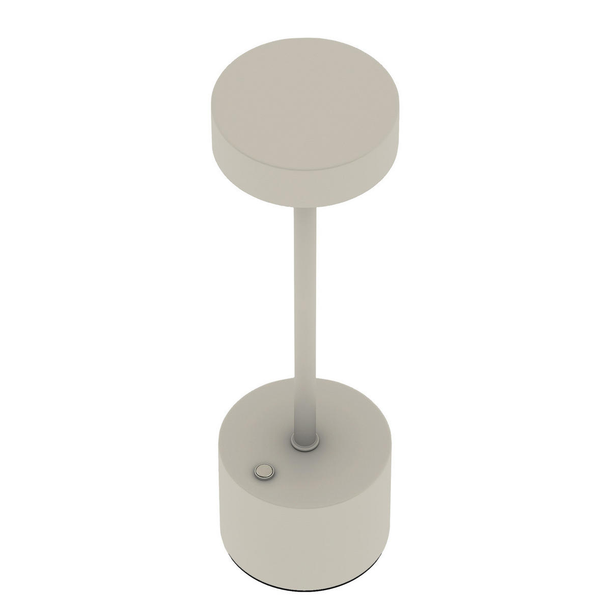 AKKU-TISCHLEUCHTE - Eisen / Kunststoff - Beige, Metall (8/8/28cm) - home24