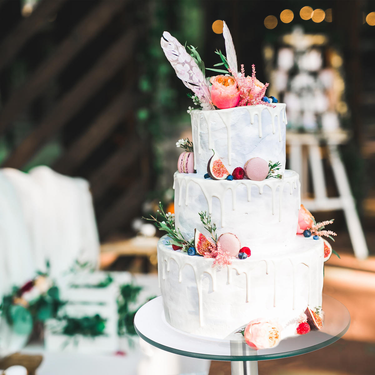 2XTORTENPLATTE - Transparent, Glas/Metall (30/7/30cm) - Relaxdays