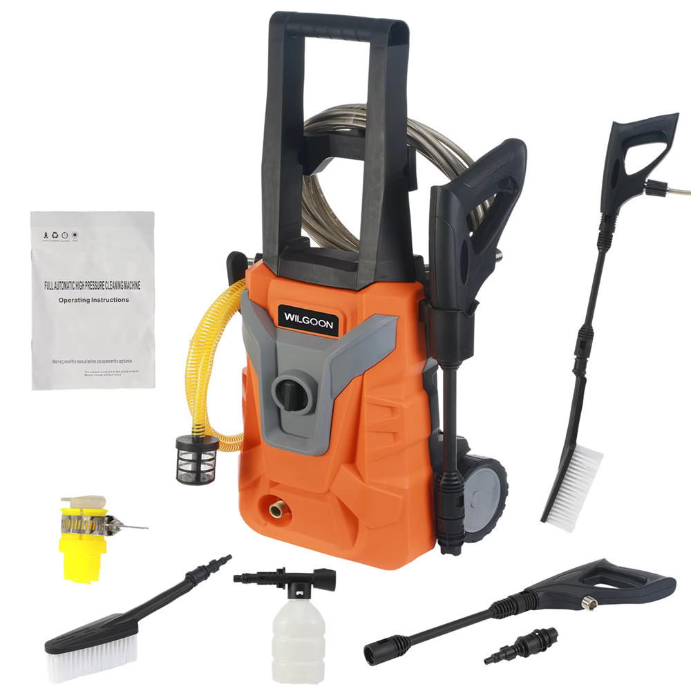 HOCHDRUCKREINIGER 2200W Mobil Räder - Orange, Kunststoff (1/1/1cm) - Coonoor