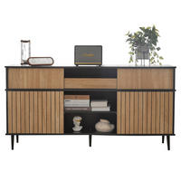 SIDEBOARD mit Schublade, Schiebetür, für Wohnraum - Kastanienfarben, Holz (160/80/40cm)