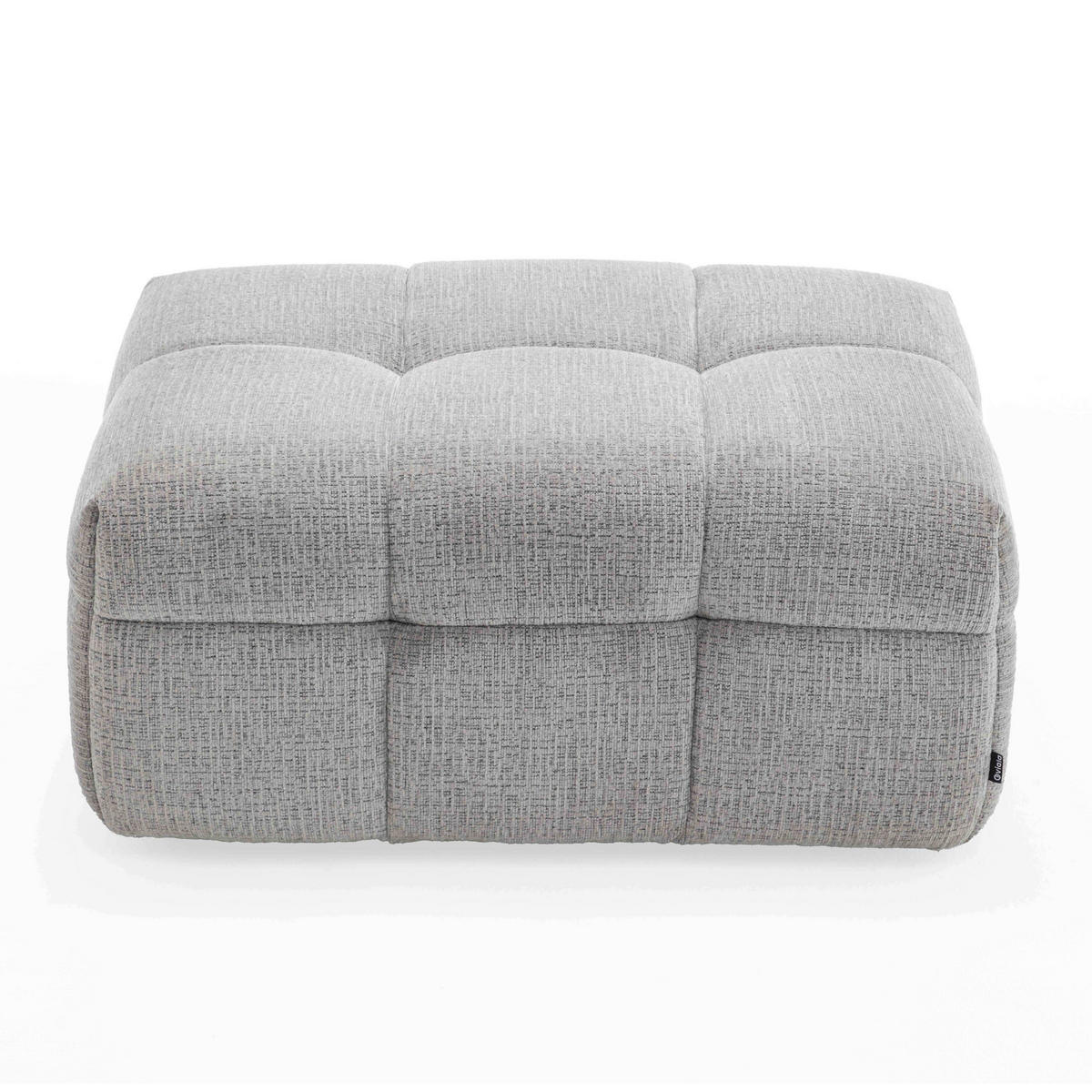 HOCKER, Grau - Grau, Textil (72/45/91cm) - Oviala