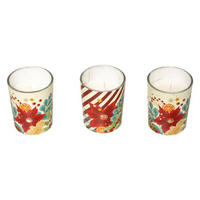DUFTKERZEN Weihnachtsmotiv 3er-Set 5 cm - Rot, Glas (5/6/5cm) - Atmosphera Createur d´interieur