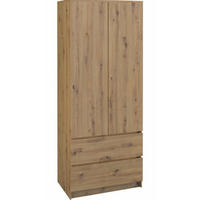 KLEIDERSCHRANK sz07 artisan - Eiche Artisan, Holzwerkstoff (86/180/57cm) - roe furniture