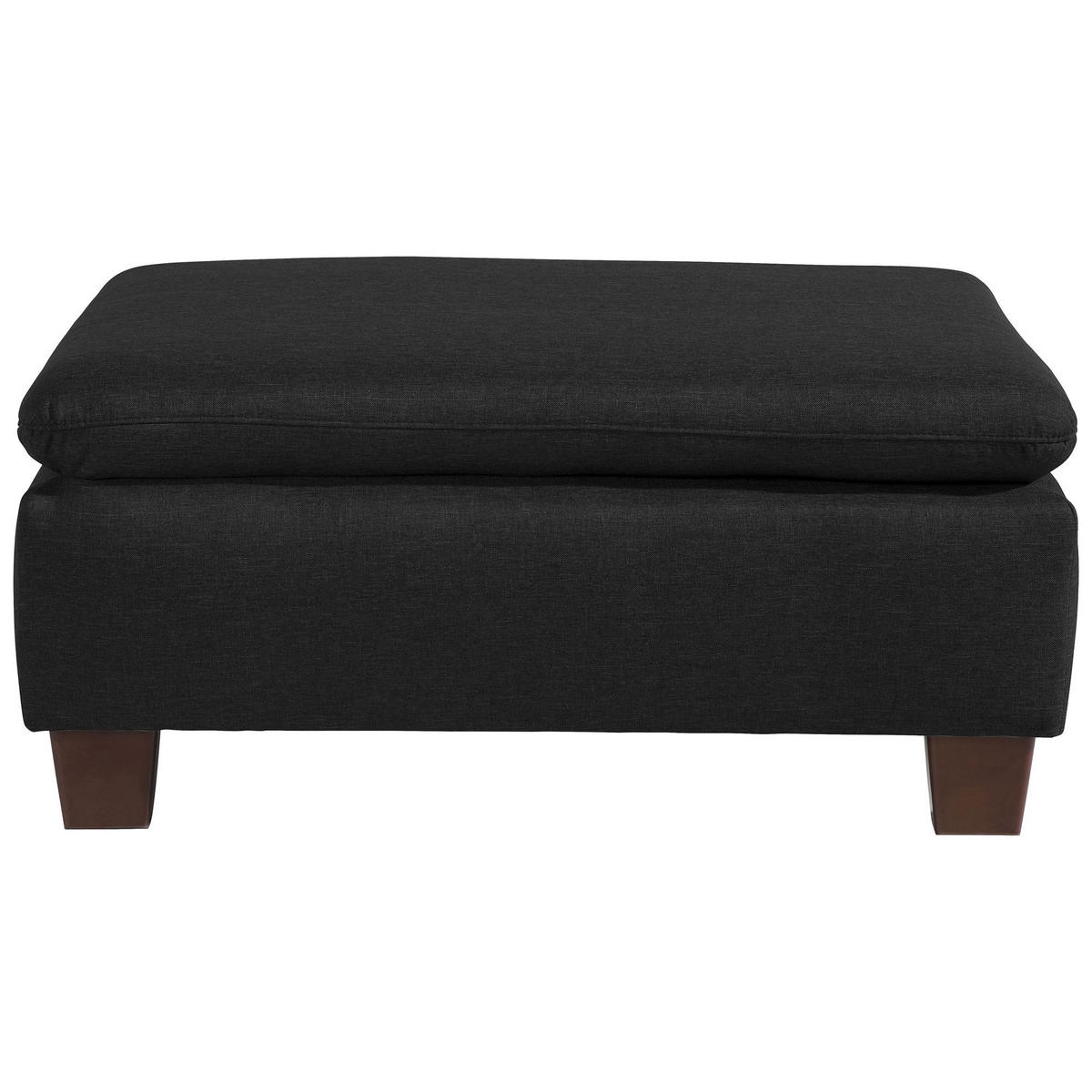 POLSTERHOCKER Kaylil Flachgewebe schwarz - Schwarz, Kunststoff (90/43/60cm) - 58aufmkessel