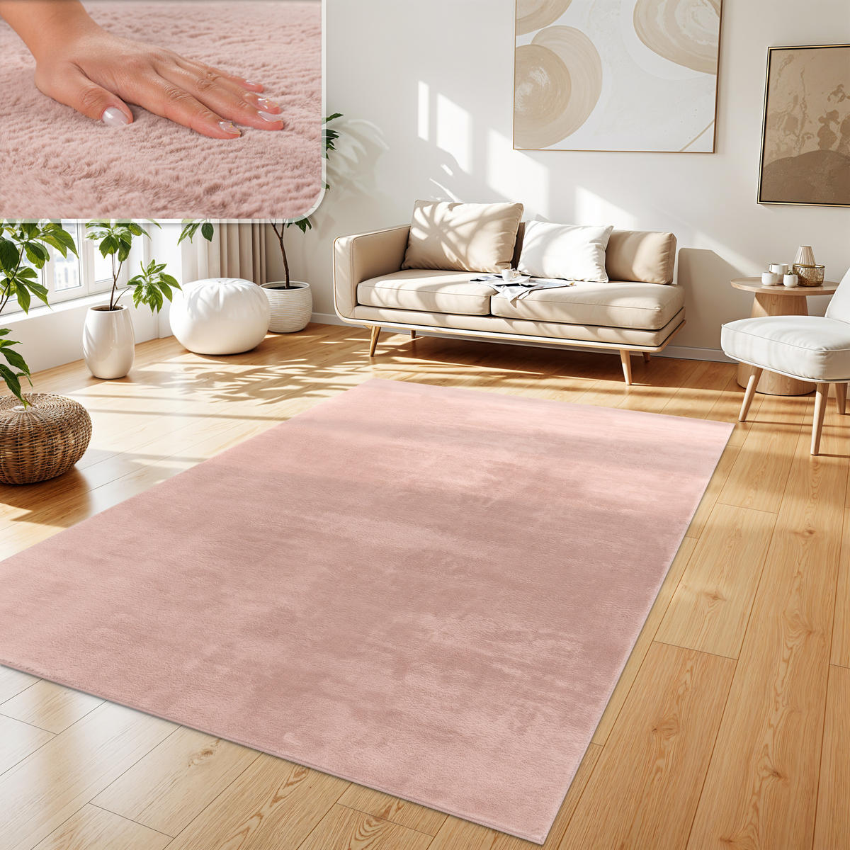 HOCHFLORTEPPICH 240/340 cm Soft 380 - Pink, Textil (240/340cm) - Paco Home