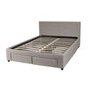 BETT LUGANO mit Schubladen / Bett 140x190 - Hellgrau - Grau, Holzwerkstoff (140/190cm) - Weber Industries