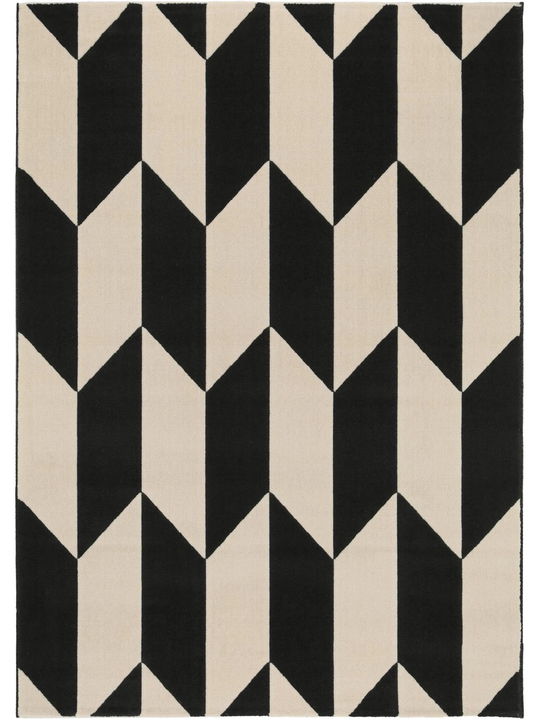 TEPPICH Dessert Schwarz/Weiß 160x230 cm - Schwarz, Textil (160/230cm) - benuta Pop