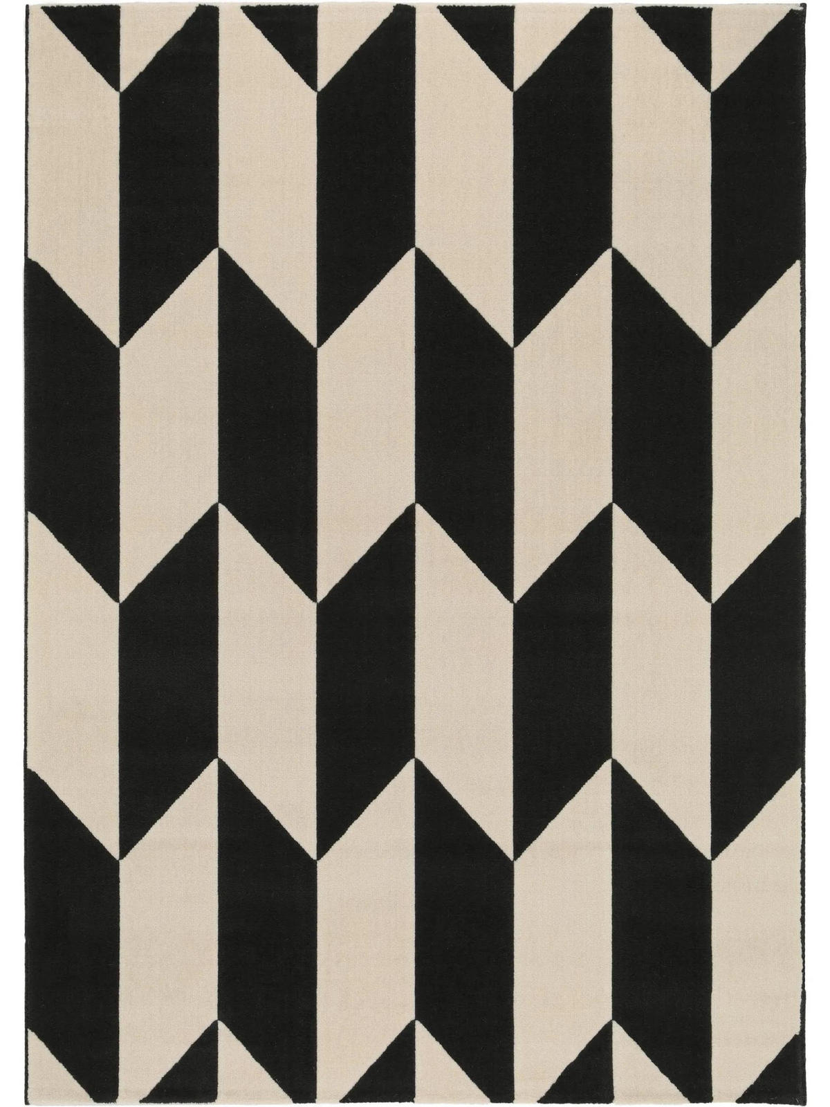 TEPPICH Dessert Schwarz/Weiß 160x230 cm - Schwarz, Textil (160/230cm) - benuta Pop