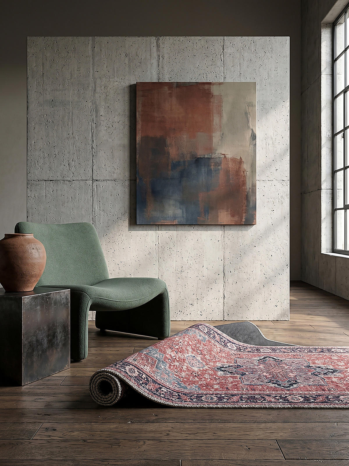 TEPPICH Waschbar HALD, klassisch im Vintage-Stil, Rot, 60 x 230 cm - Rot, Textil (60/230cm) - KADIMA DESIGN