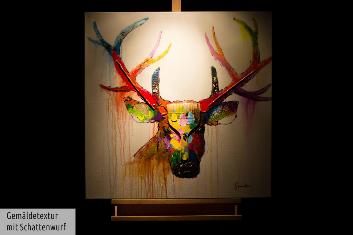 ÖLGEMÄLDE 80/80 cm - Multicolor, Holz/Textil (1.6/80cm) - KUNSTLOFT