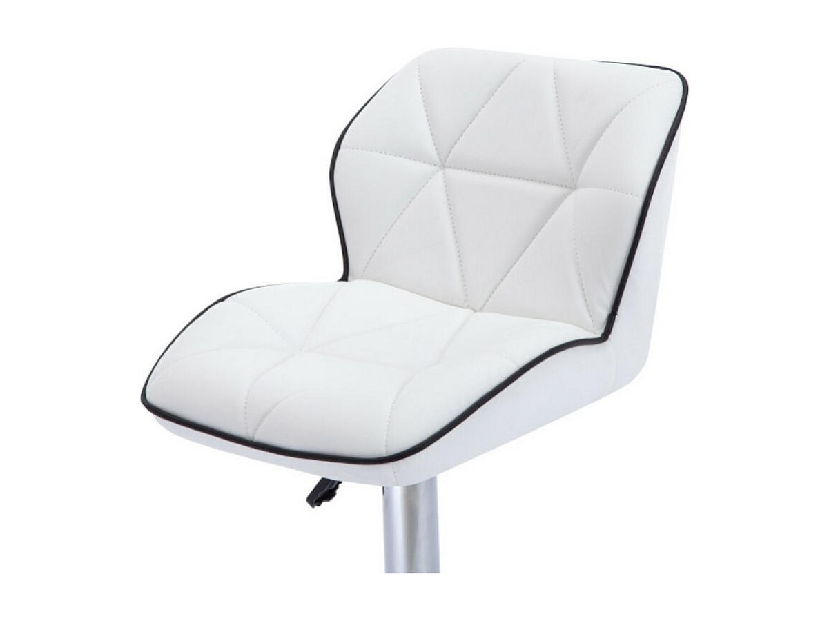 BARHOCKER 2er-Set höhenverstellbar - Kunstleder - Weiß - CALVIN - Weiß, Leder (45/109/51cm) - Vente-Unique