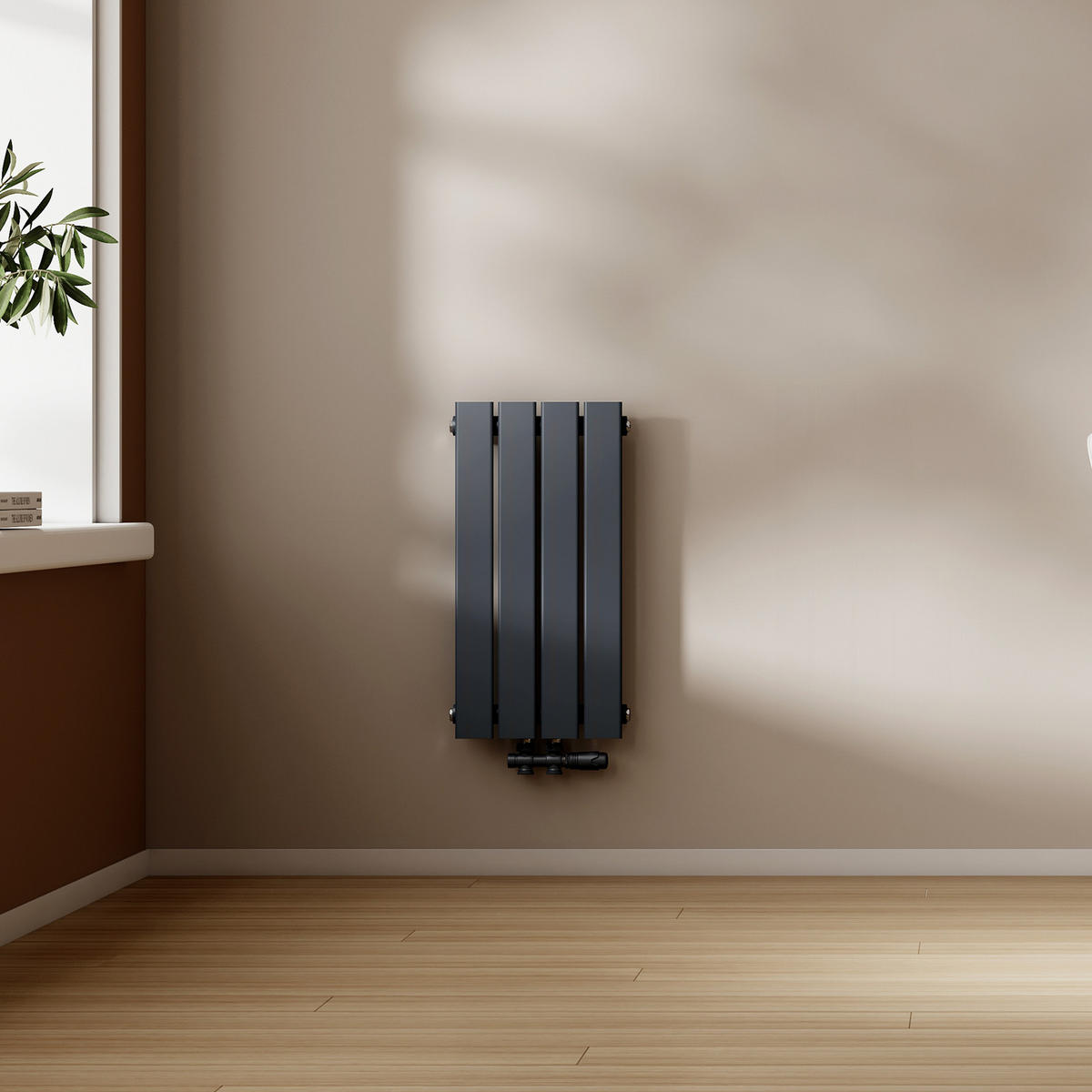 HEIZKÖRPER Flachheizkörper Anthrazit 60/30/4,9 cm - Anthrazit, Metall (30/60/4.9cm) - EMKE