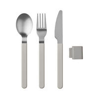 BESTECK-SET Silueta Nordic White - Weiß, Metall - Mepal