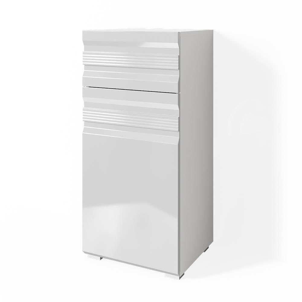 MIDISKÅP Fredd Vit högblank 36.4x79 cm Vit högglans 79/36.4/31 cm