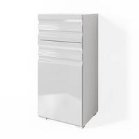 MIDISCHRANK Fredd Weiß 36.4 x 79 cm - Weiß Hochglanz, Holzwerkstoff (36.4/79/31cm) - Vicco