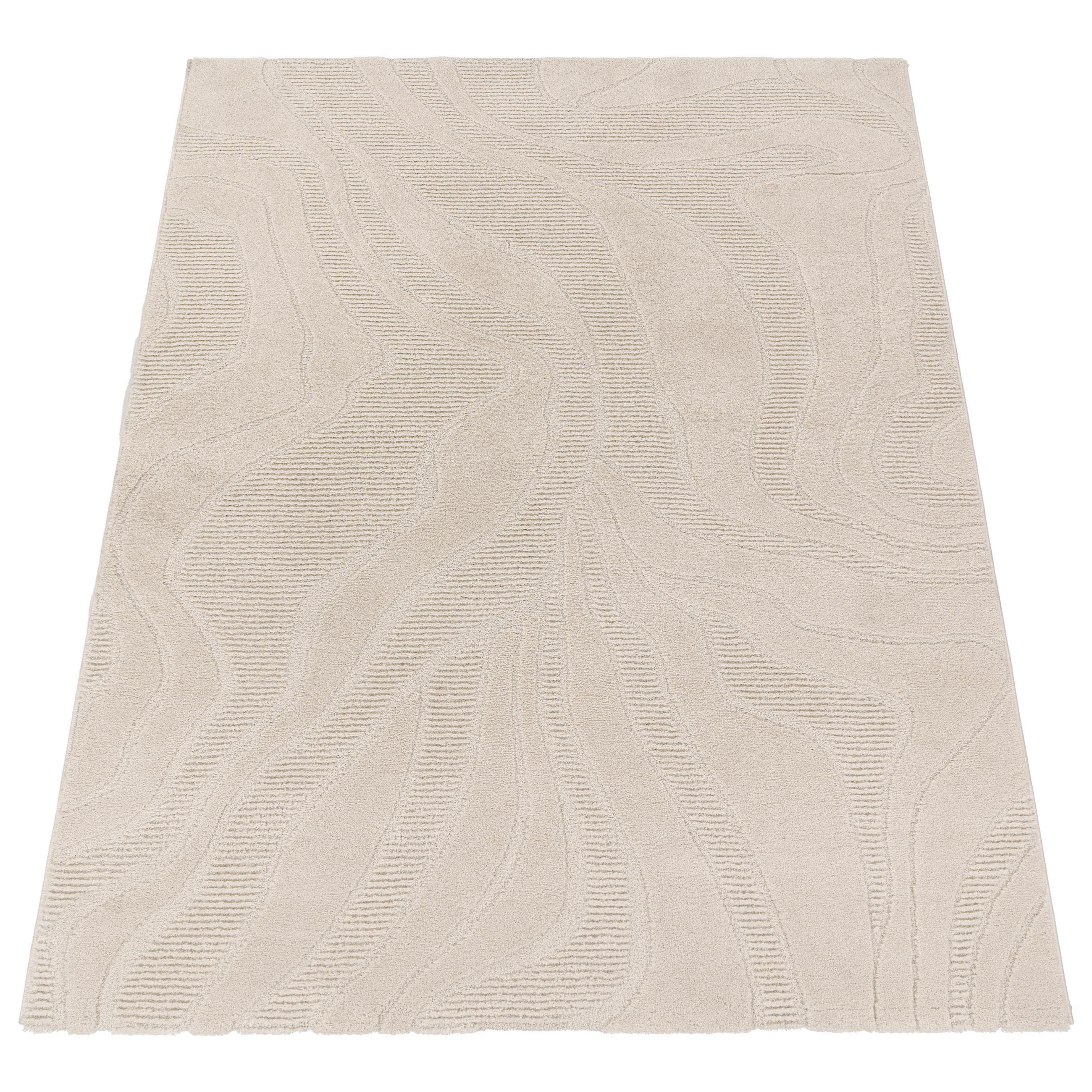 KURZFLORTEPPICH 160/220 cm Aura 702 - Creme, Textil (160/220cm) - Paco Home