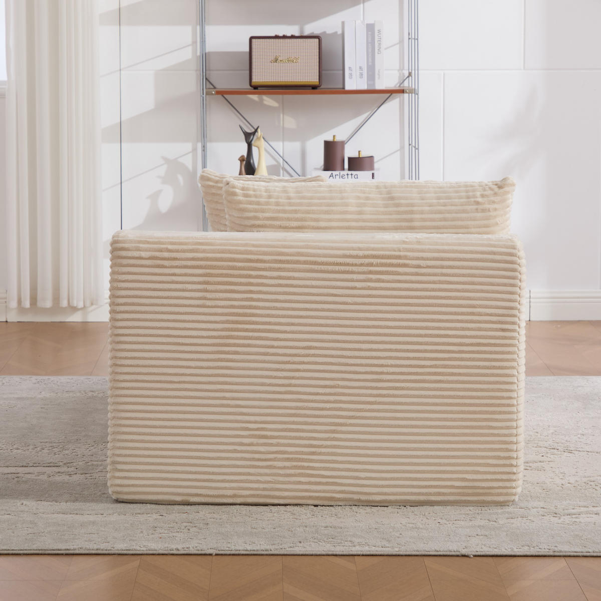 SOFAELEMENT 174/100/74.5 cm Beige mit rutschfestem Boden - Beige, Textil (100/74.5/174cm) - Oxeza