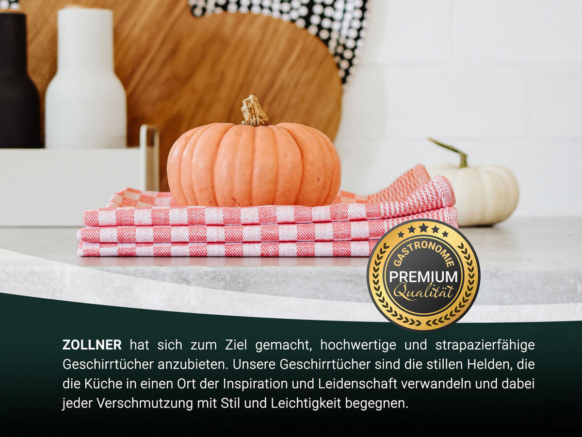GESCHIRRTÜCHER, 10er-Set, 46x70 cm, 100% Baumwolle, Rot - Rot, Textil (46/70cm) - Zollner