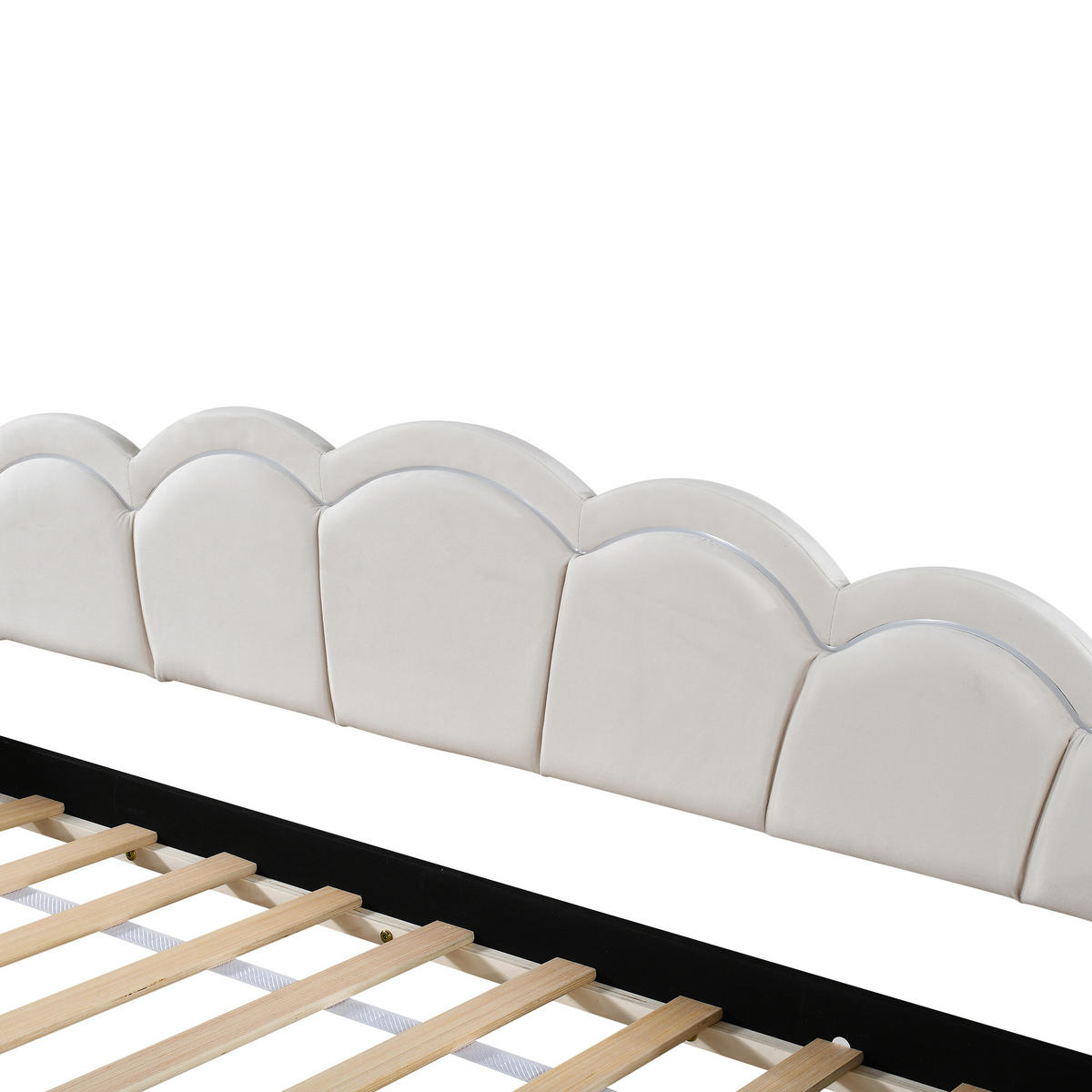 TAGESBETT 90/200 cm DE-04636, mit Ausziehbett und LED-Licht in Beige - Beige, Holzwerkstoff (90/200cm) - ComfortXL